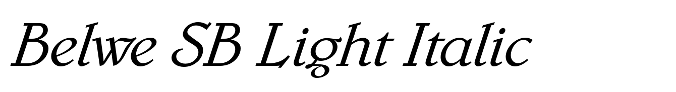 Belwe SB Light Italic